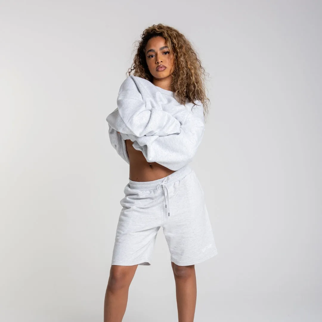 304 Womens Club Shorts White Heather