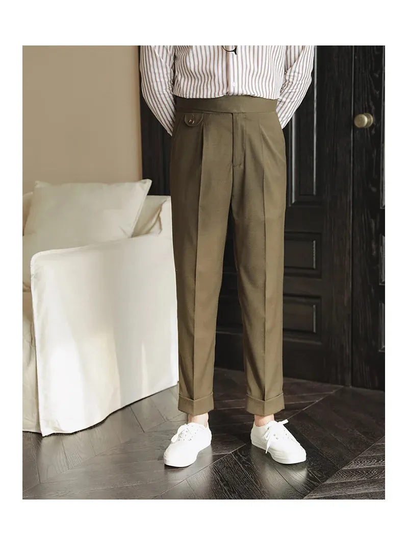 Aidase High Quality Trousers Pant For Man Office Trouser Men Business Casual Pant British Social Club Outfits Pantalones Hombre