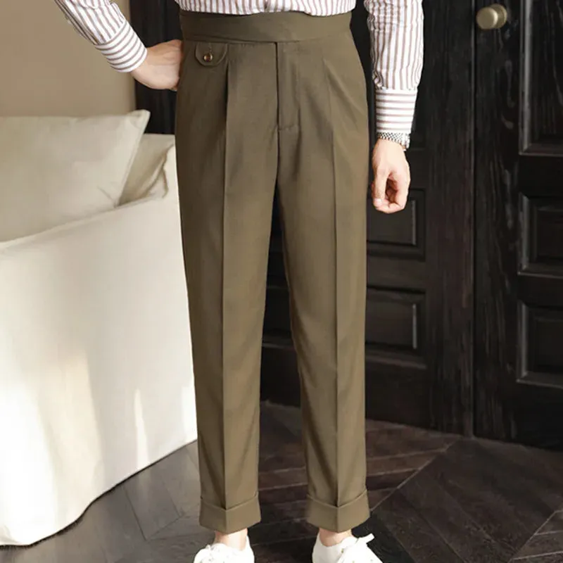 Aidase High Quality Trousers Pant For Man Office Trouser Men Business Casual Pant British Social Club Outfits Pantalones Hombre