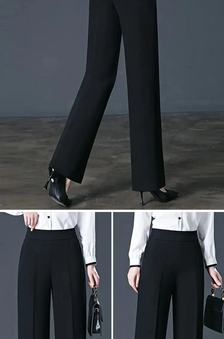 All-Match Elastic High Waist Casual Trousers