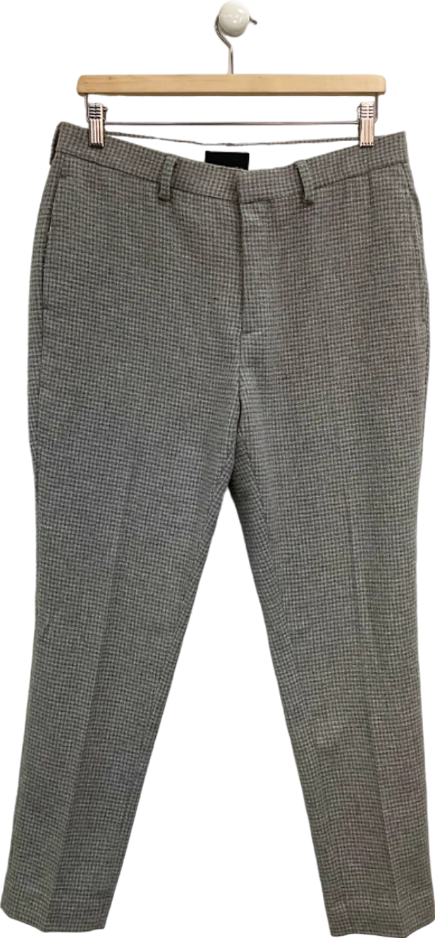 ASOS Grey Check Trousers W 32 L 30