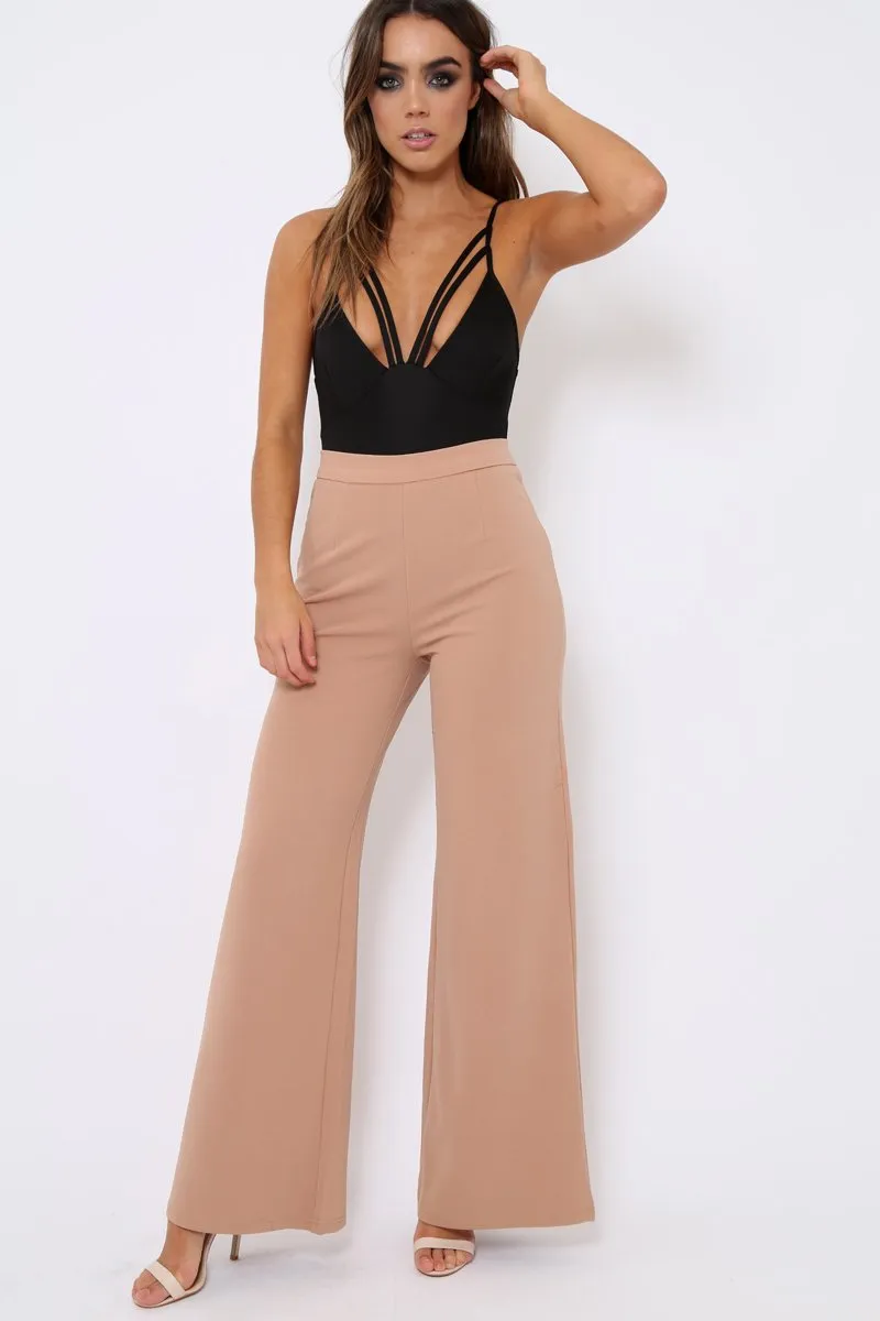 Black Dual Strap Bodysuit - Alisha