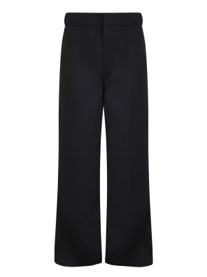 Black straight leg trousers