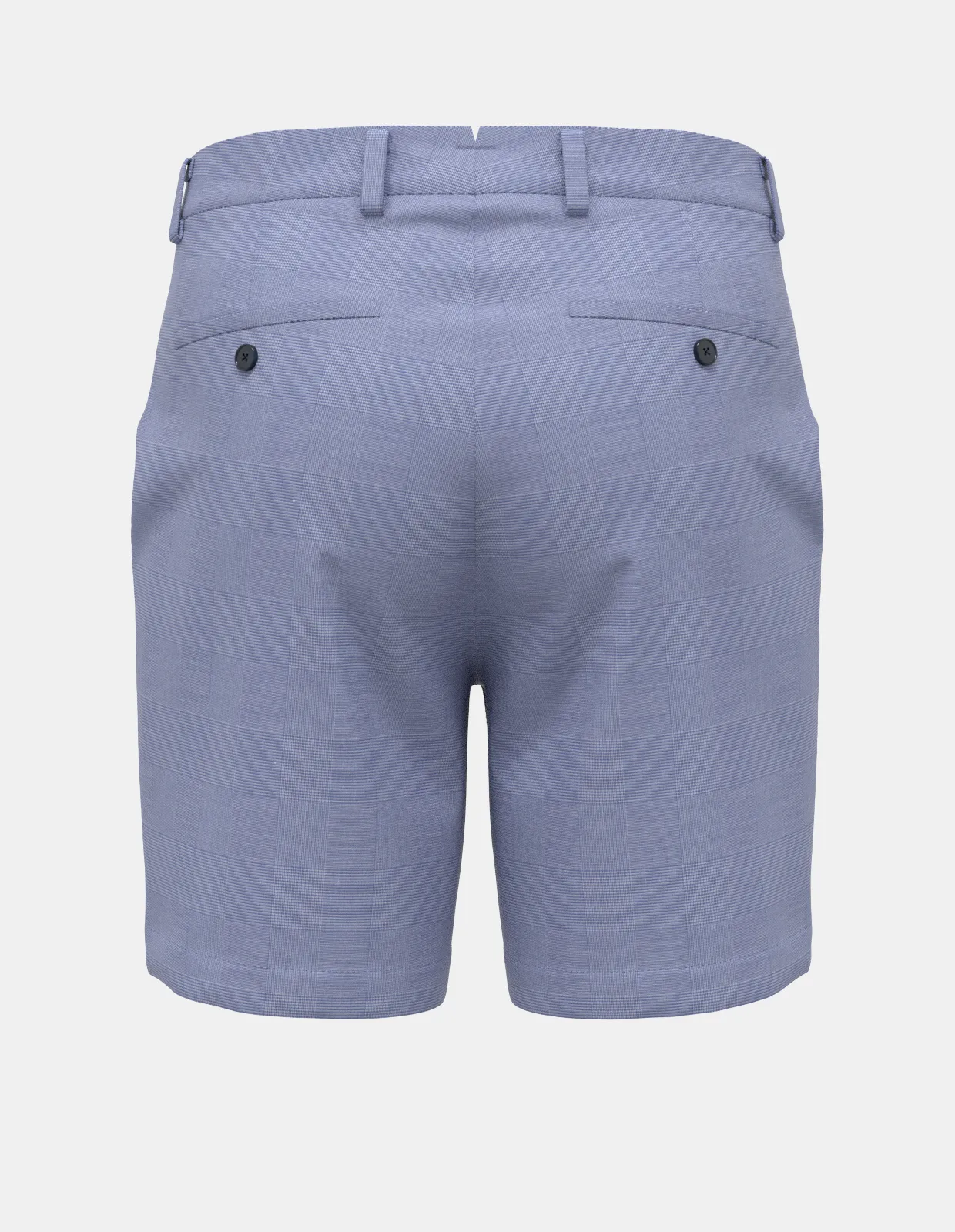 Blue Prince of Wales Cotton Stretch | Short