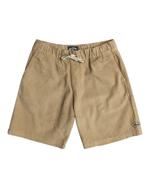 Boys Larry Cord Walkshorts in Sand Dune