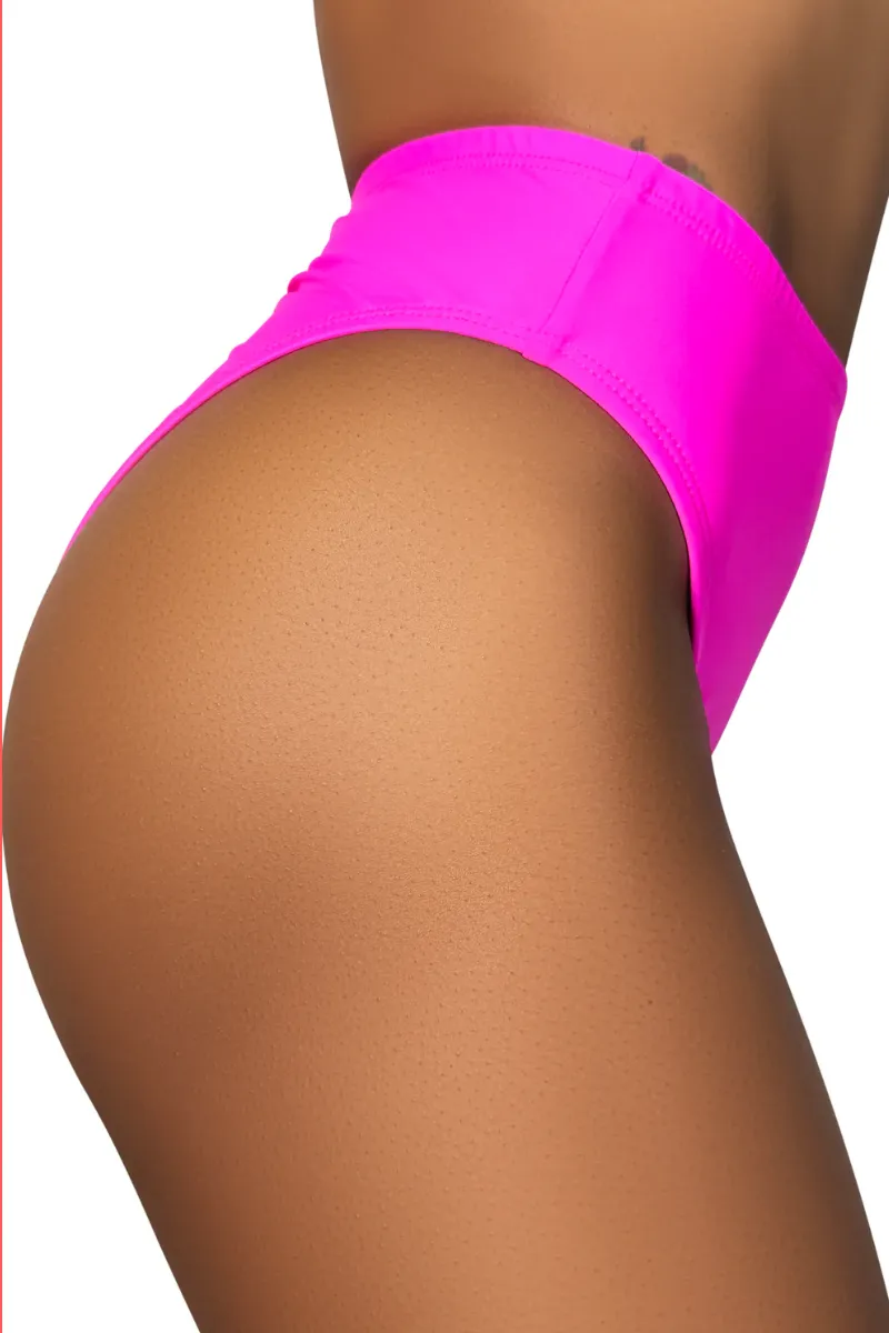 Cleo the Hurricane High Rider Hot Pants - Hot Pink