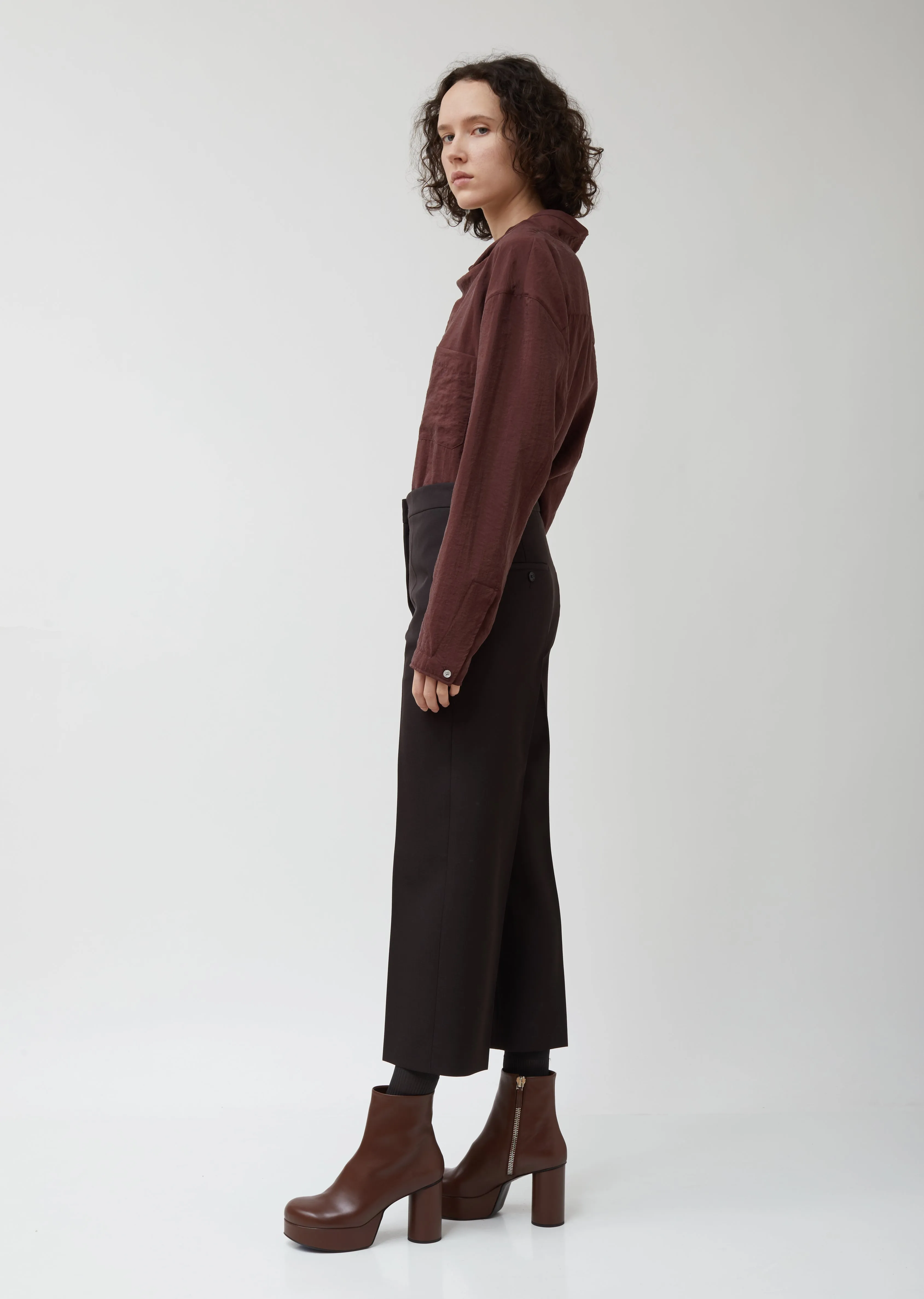 Cropped Wide-Leg Trousers