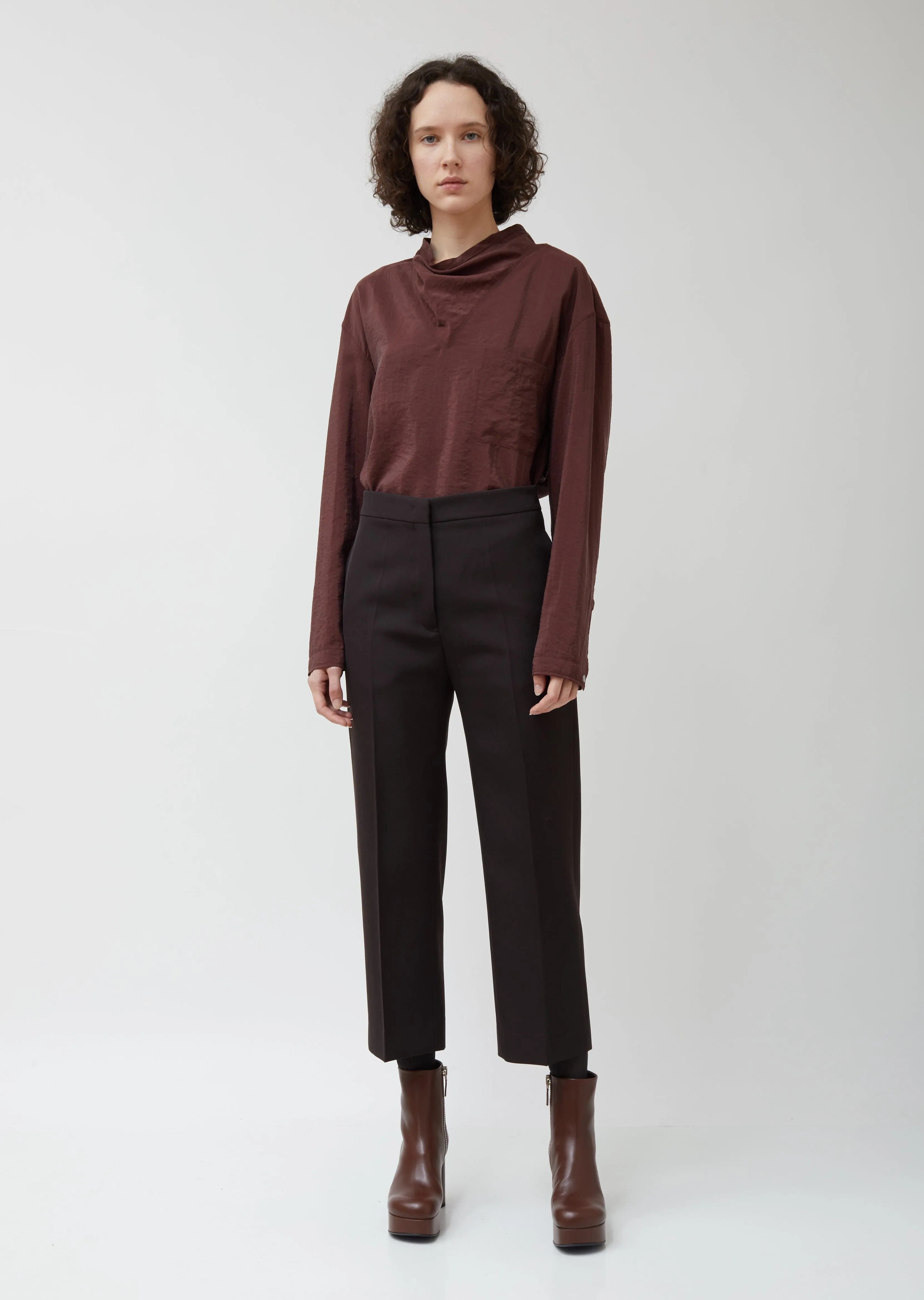 Cropped Wide-Leg Trousers