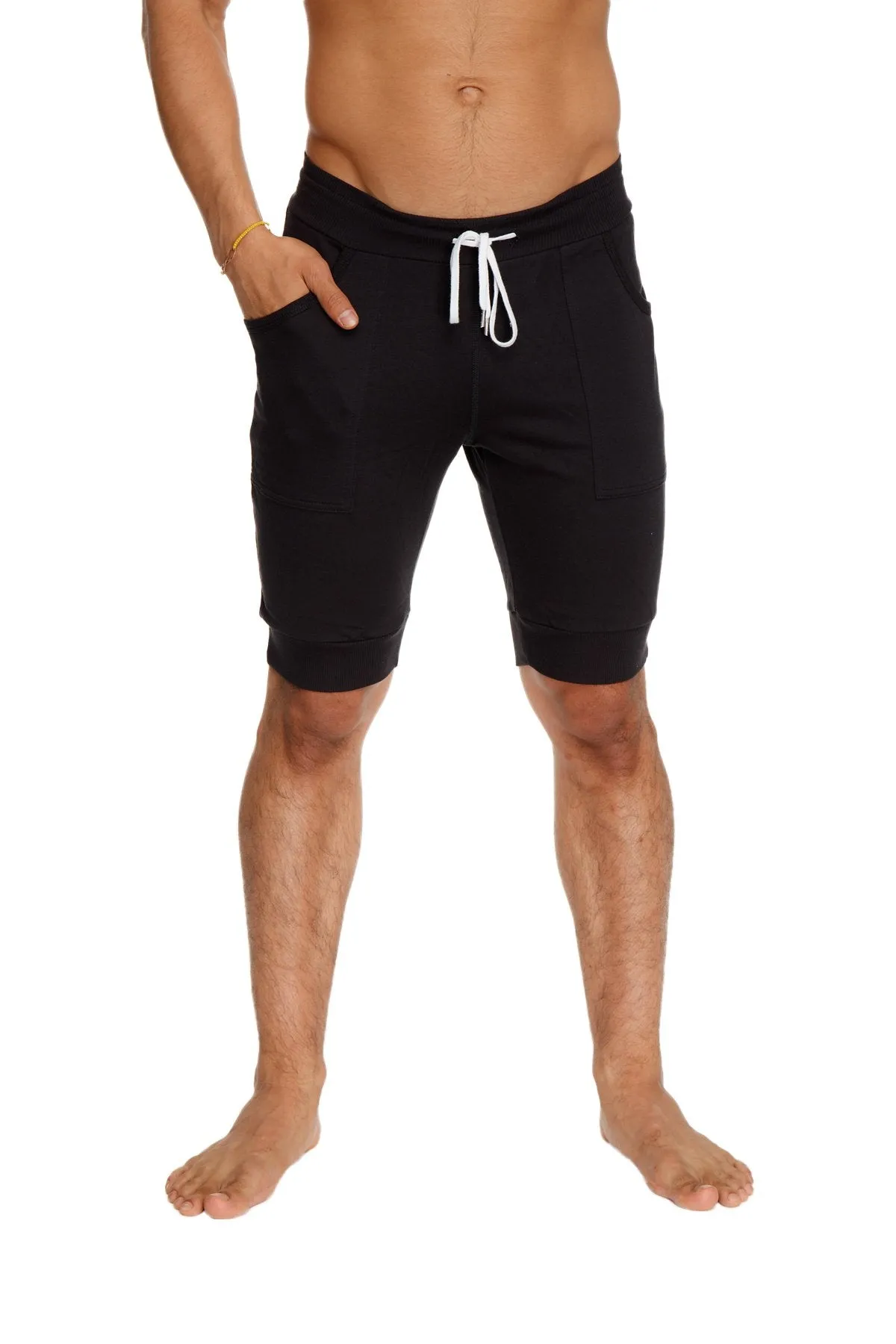 Cuffed Yoga Short (Black)