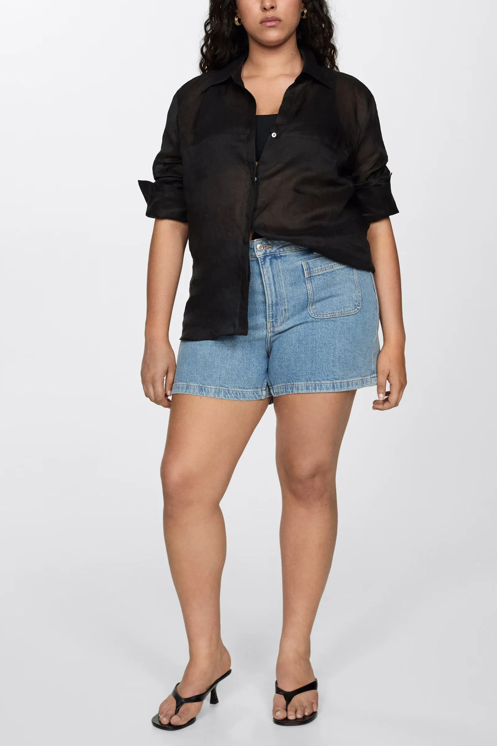 Denim Shorts With Pockets