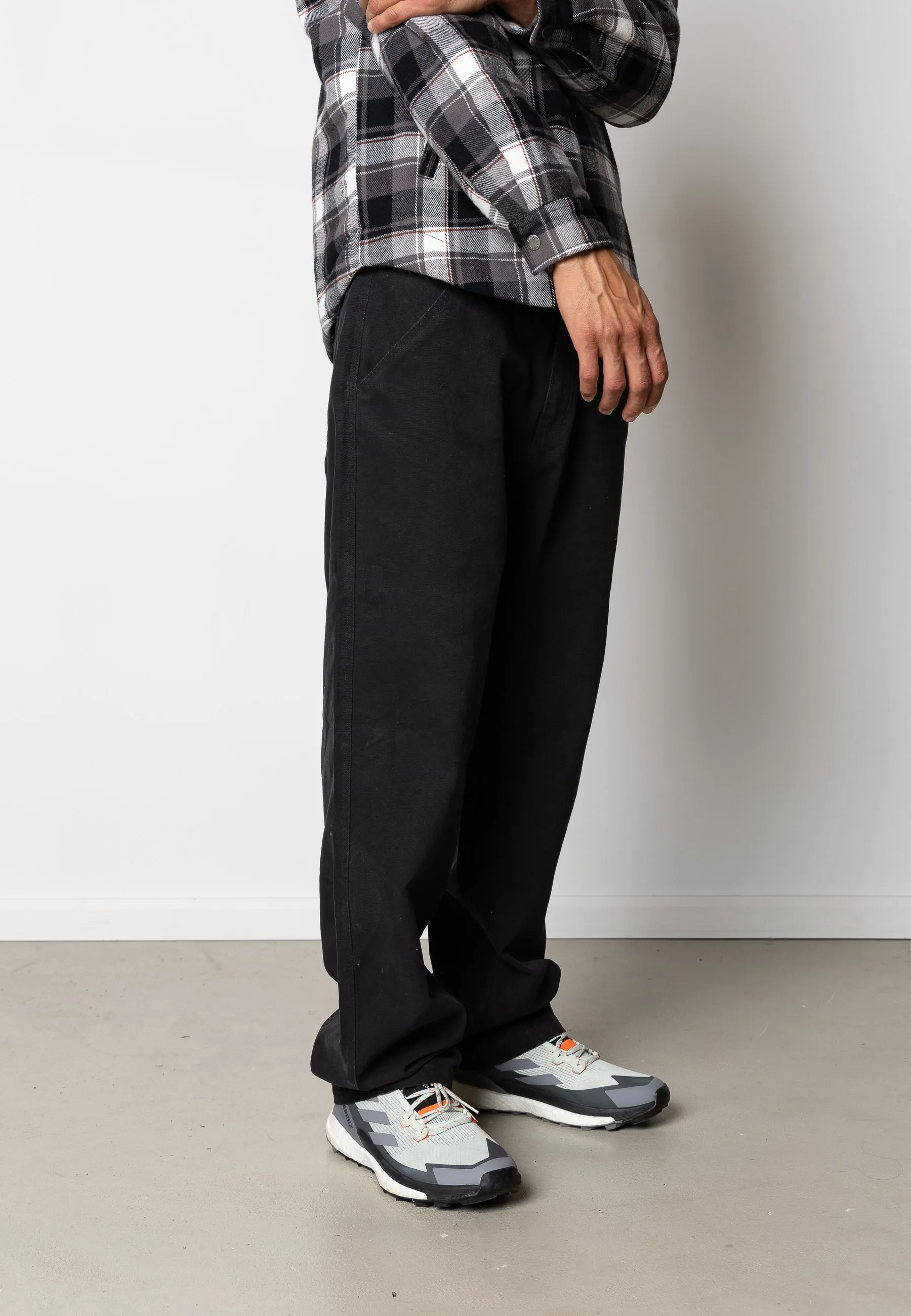 DERECK CANVAS TROUSERS - Black