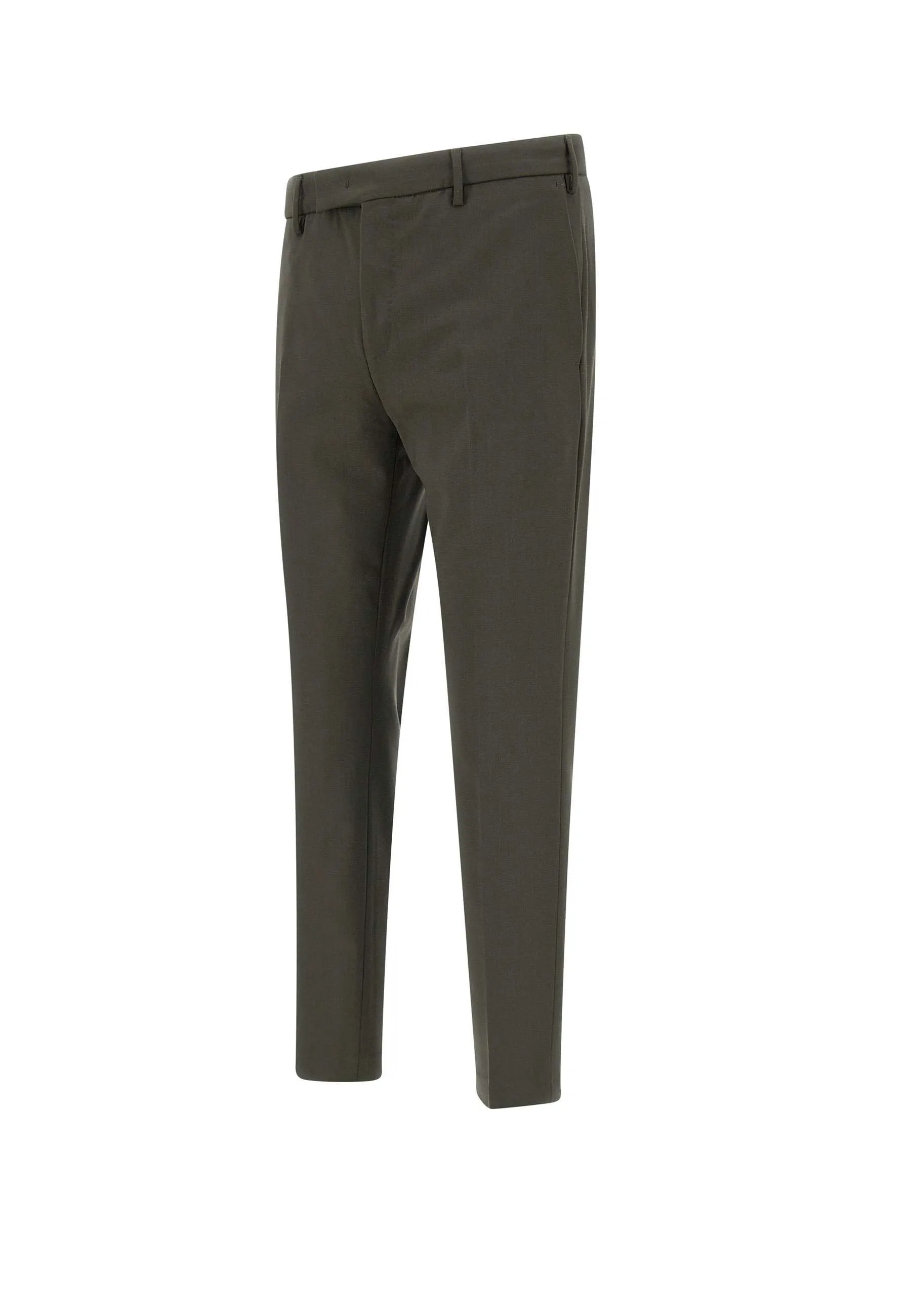 Dieci Wool Trousers in Olive Green