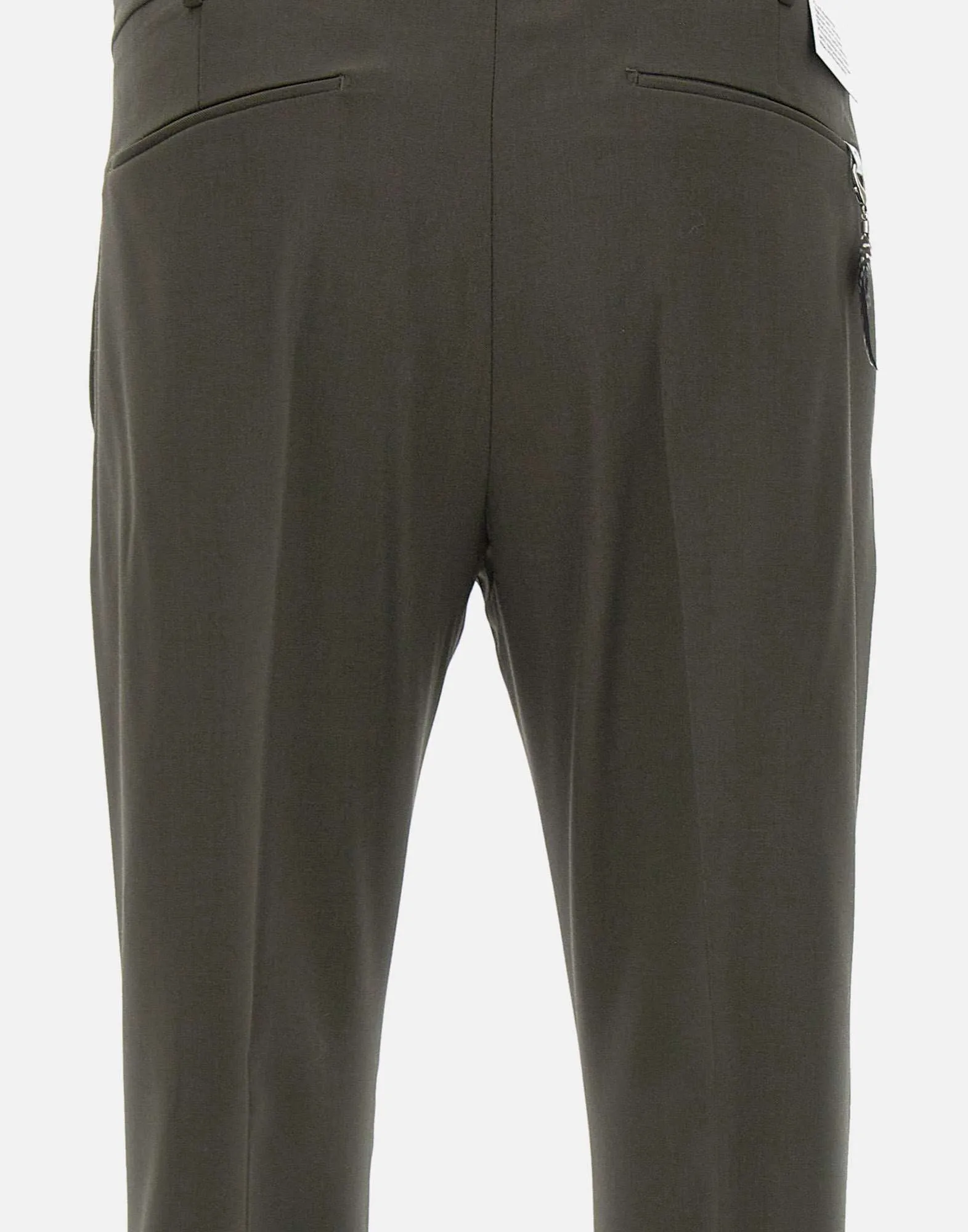 Dieci Wool Trousers in Olive Green