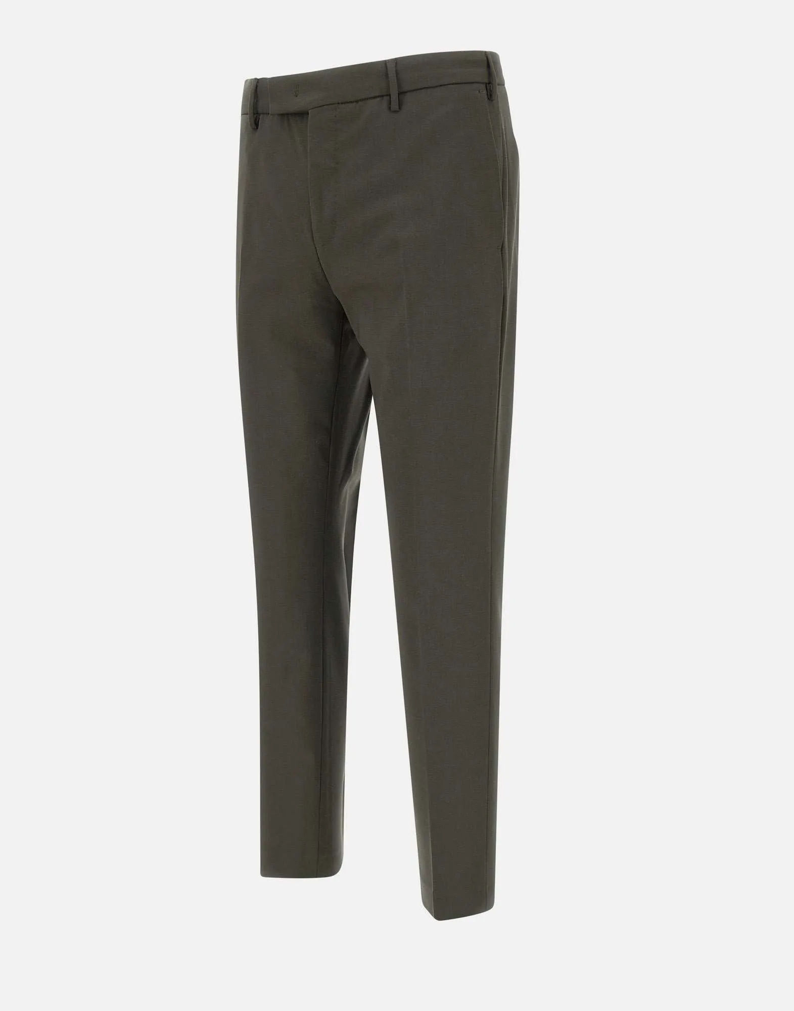 Dieci Wool Trousers in Olive Green