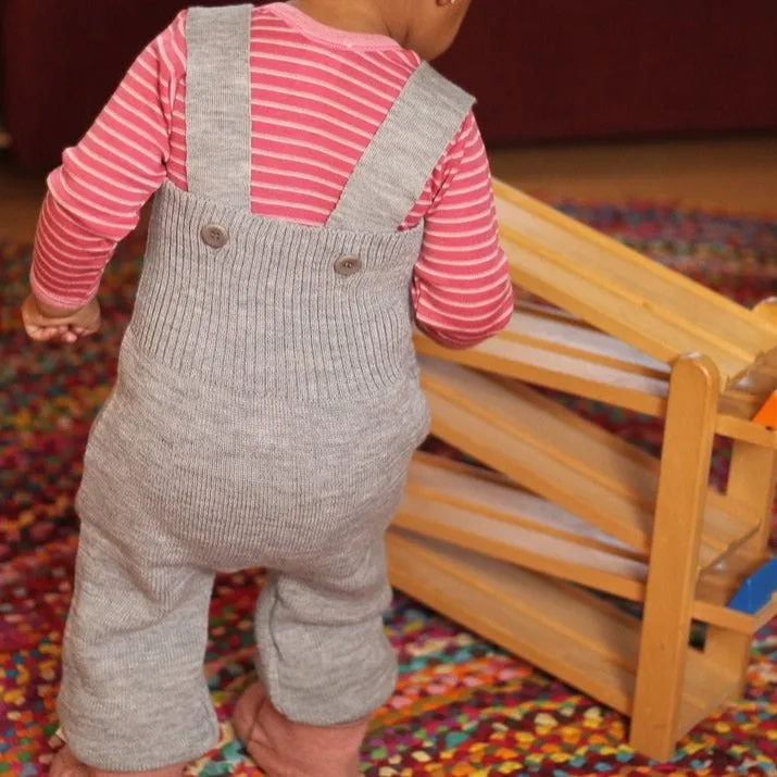 Disana Baby/Toddler Pants with Straps, Knitted Merino