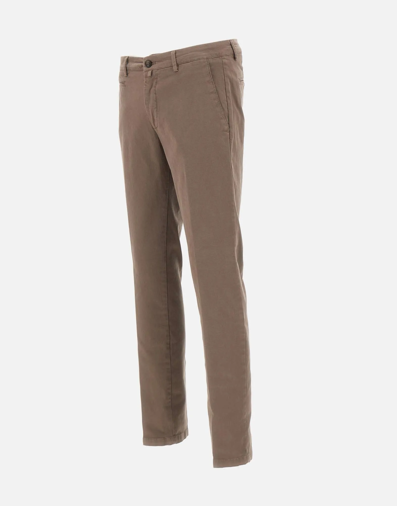 Dove Grey Stretch Cotton Trousers