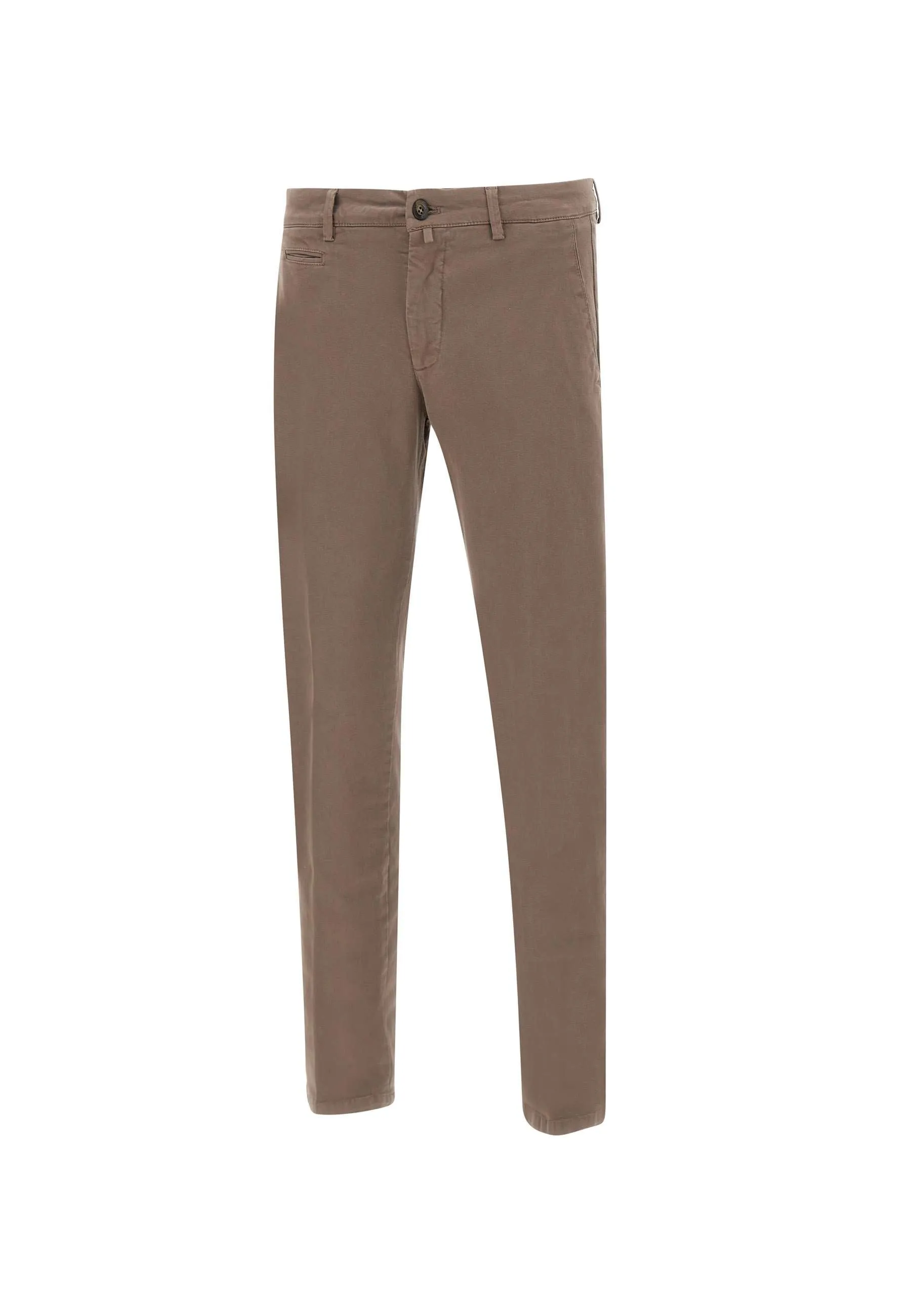 Dove Grey Stretch Cotton Trousers