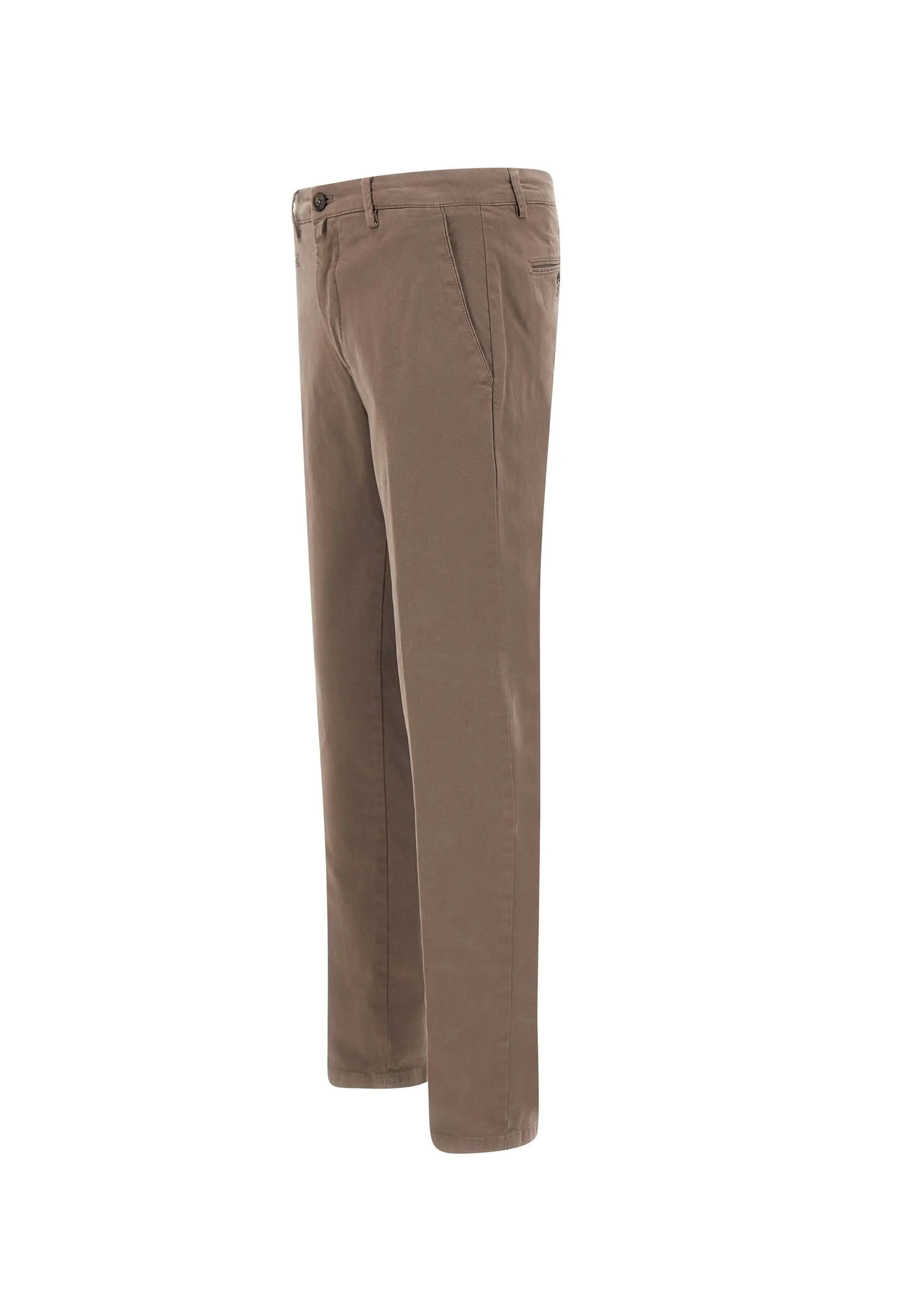 Dove Grey Stretch Cotton Trousers