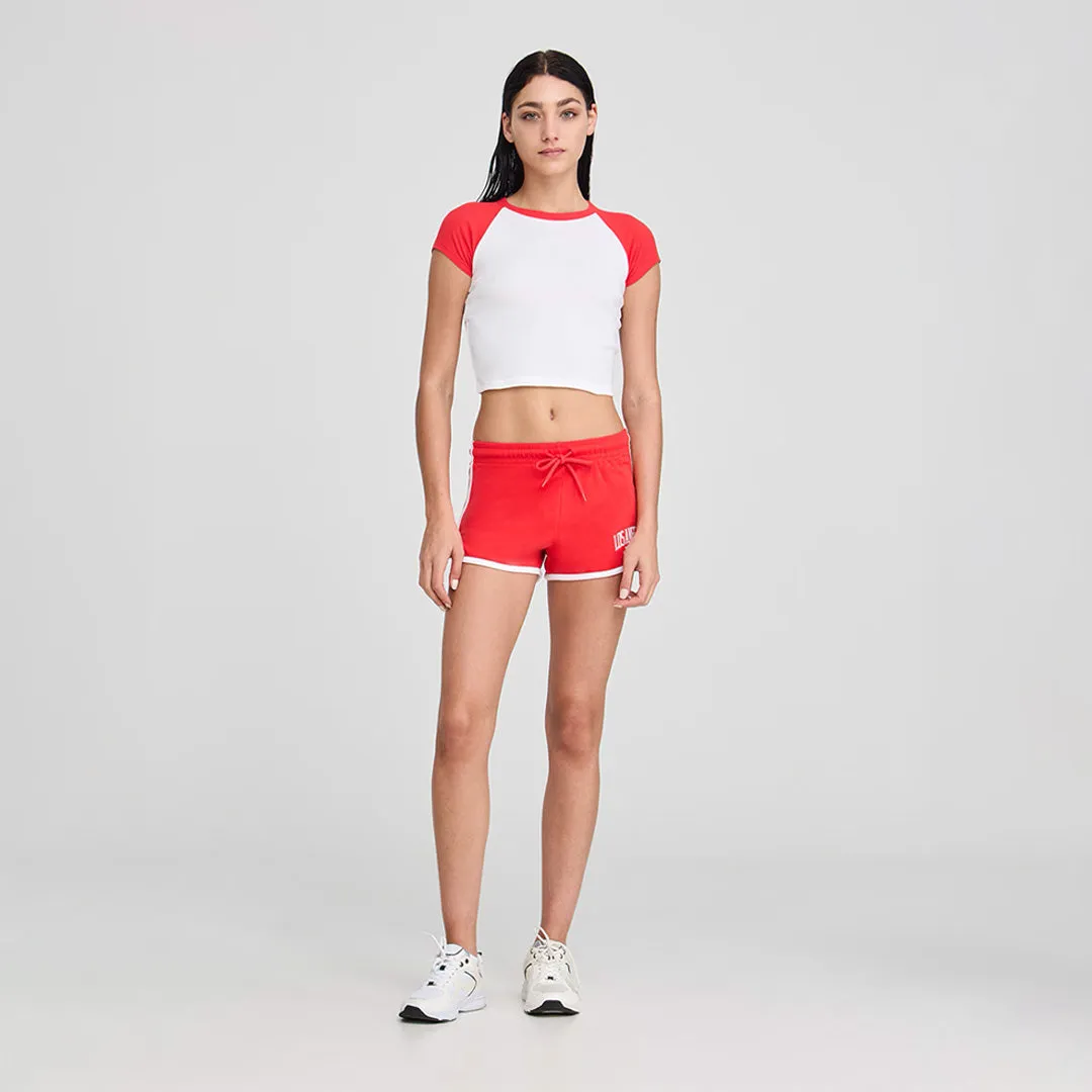 Drawstring Waist with Contrasting Profile Shorts