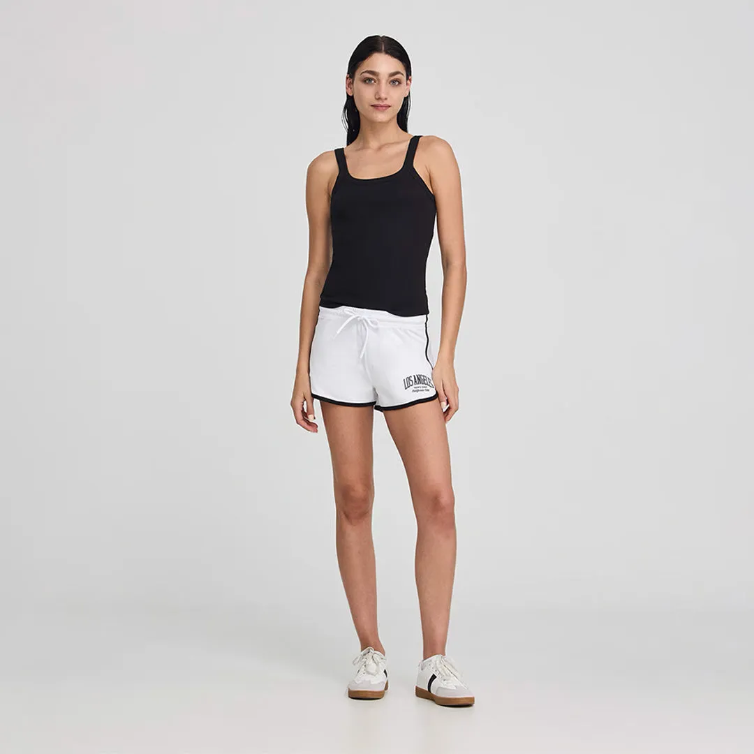 Drawstring Waist with Contrasting Profile Shorts