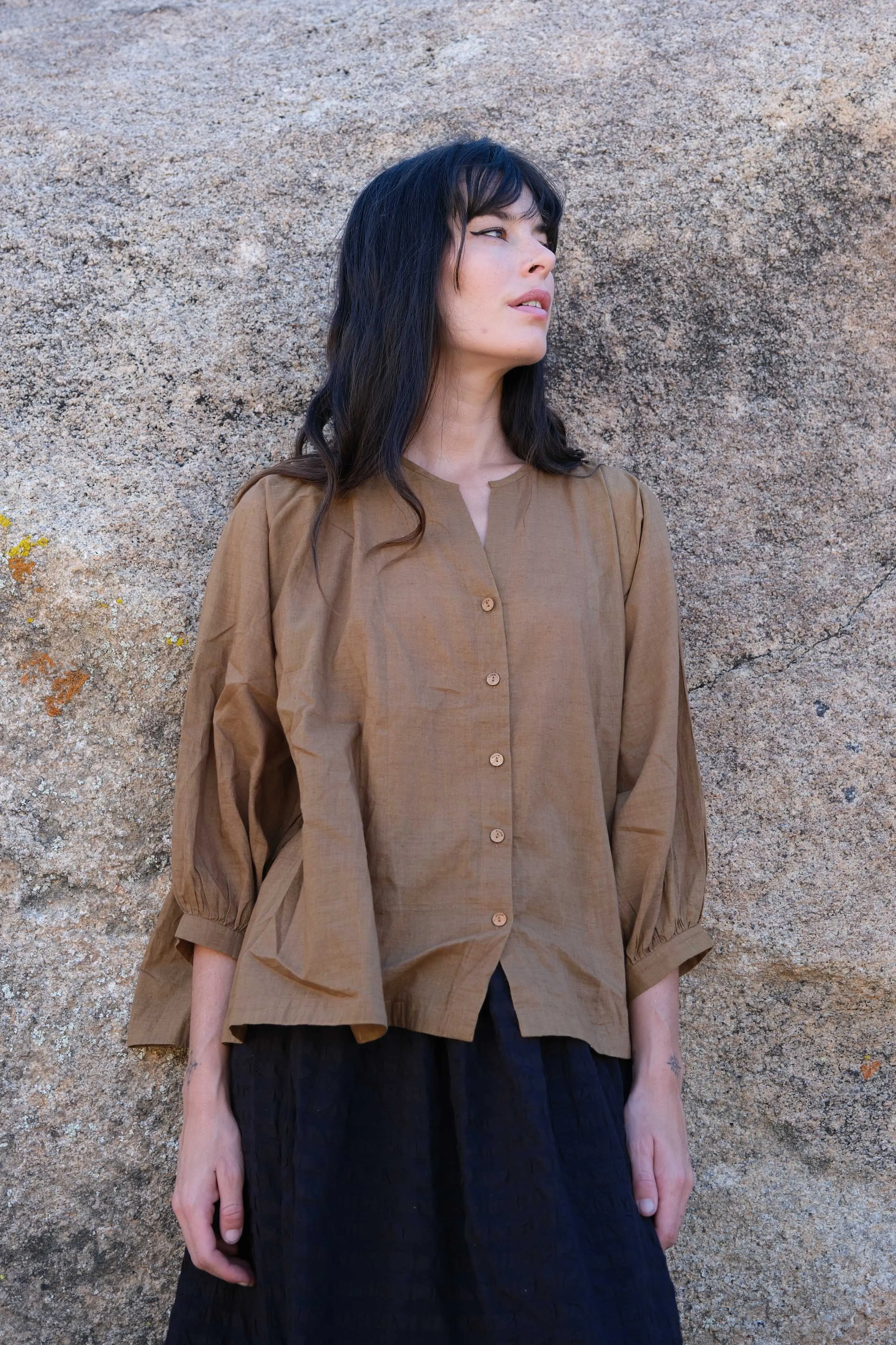 Dusty Brown Oversized Shirt