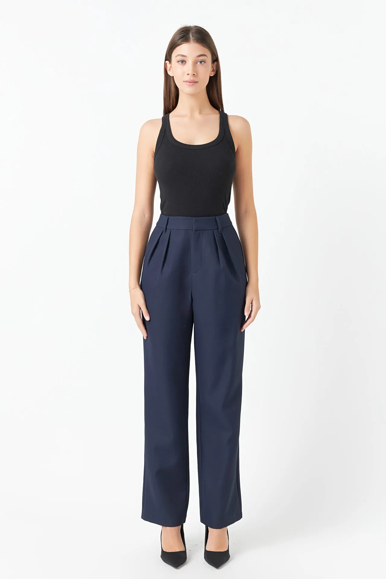 Endless Rose - Pleated High Waist Trousers