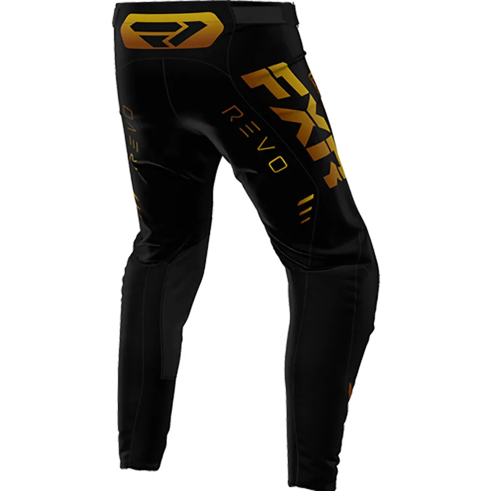 FXR  Revo MX Pant Lightweight Breathable Mesh Dual Layer Slim Fit Black Gold