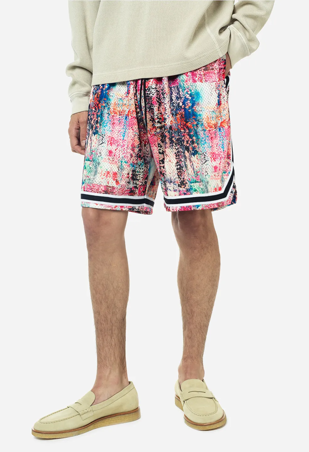 Game Shorts / Pink Ikat