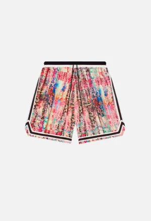 Game Shorts / Pink Ikat