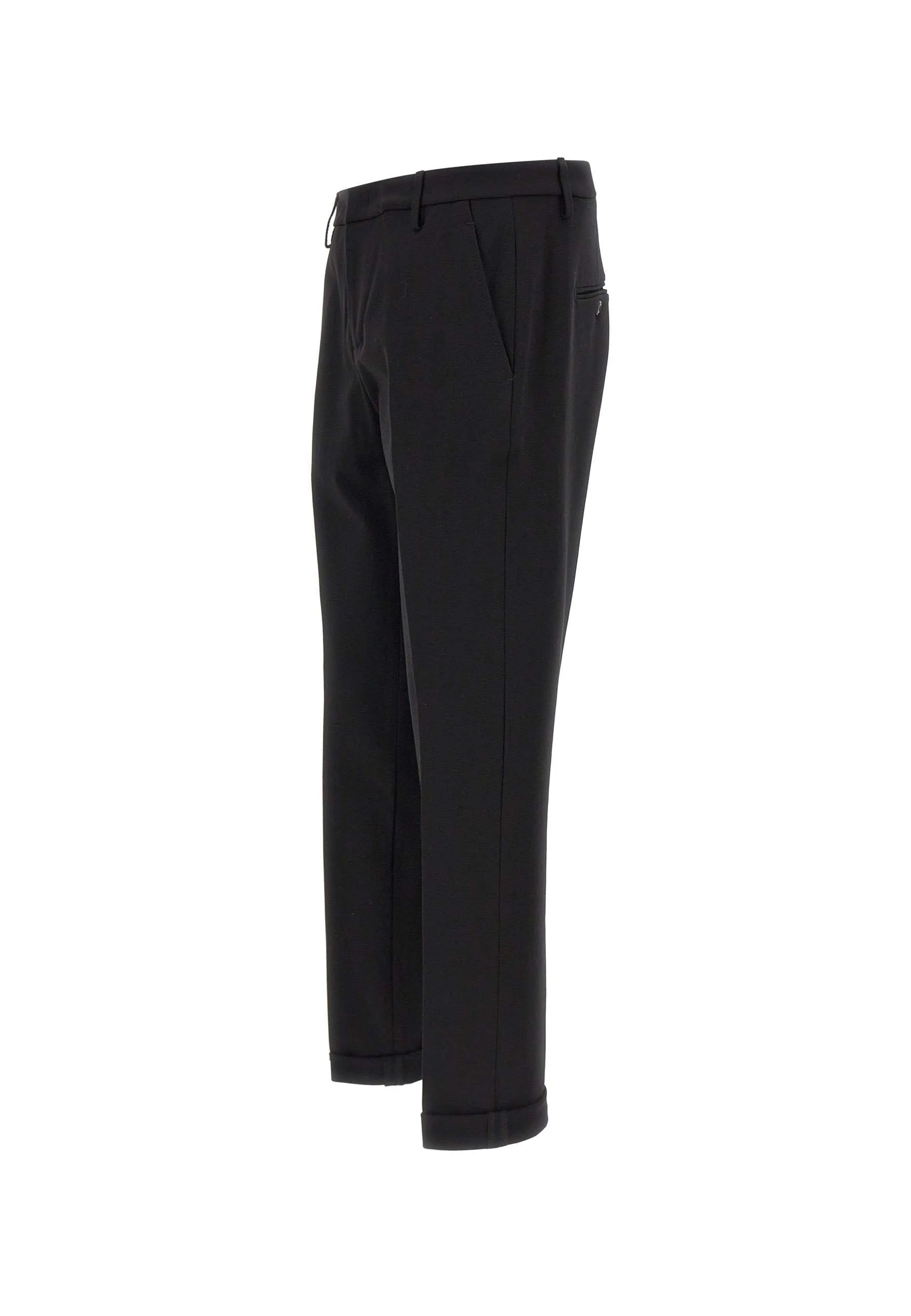 Gaubert Black Viscose Trousers for Men