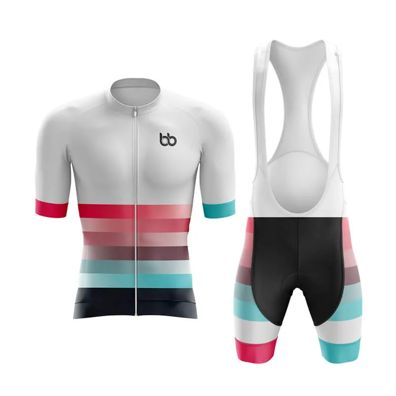 Gradient Frequency Aero Cycling Kit (White-Pink-Teal)