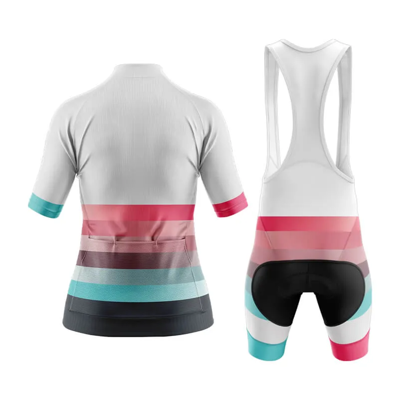 Gradient Frequency Aero Cycling Kit (White-Pink-Teal)