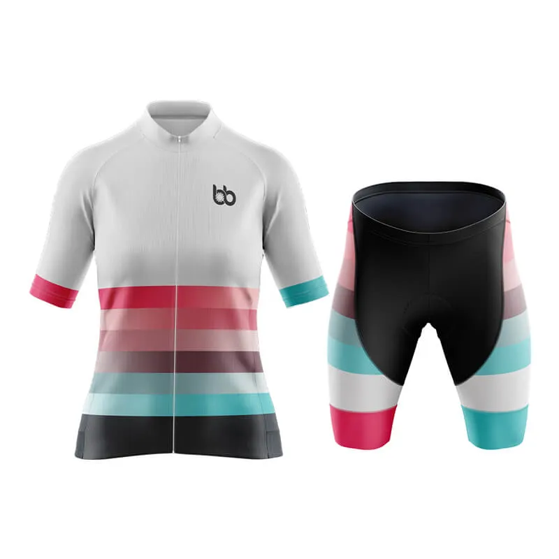 Gradient Frequency Aero Cycling Kit (White-Pink-Teal)