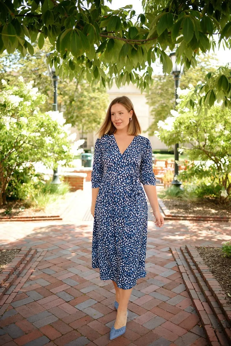 Hadley Three Quarter Sleeve Full Wrap Dress