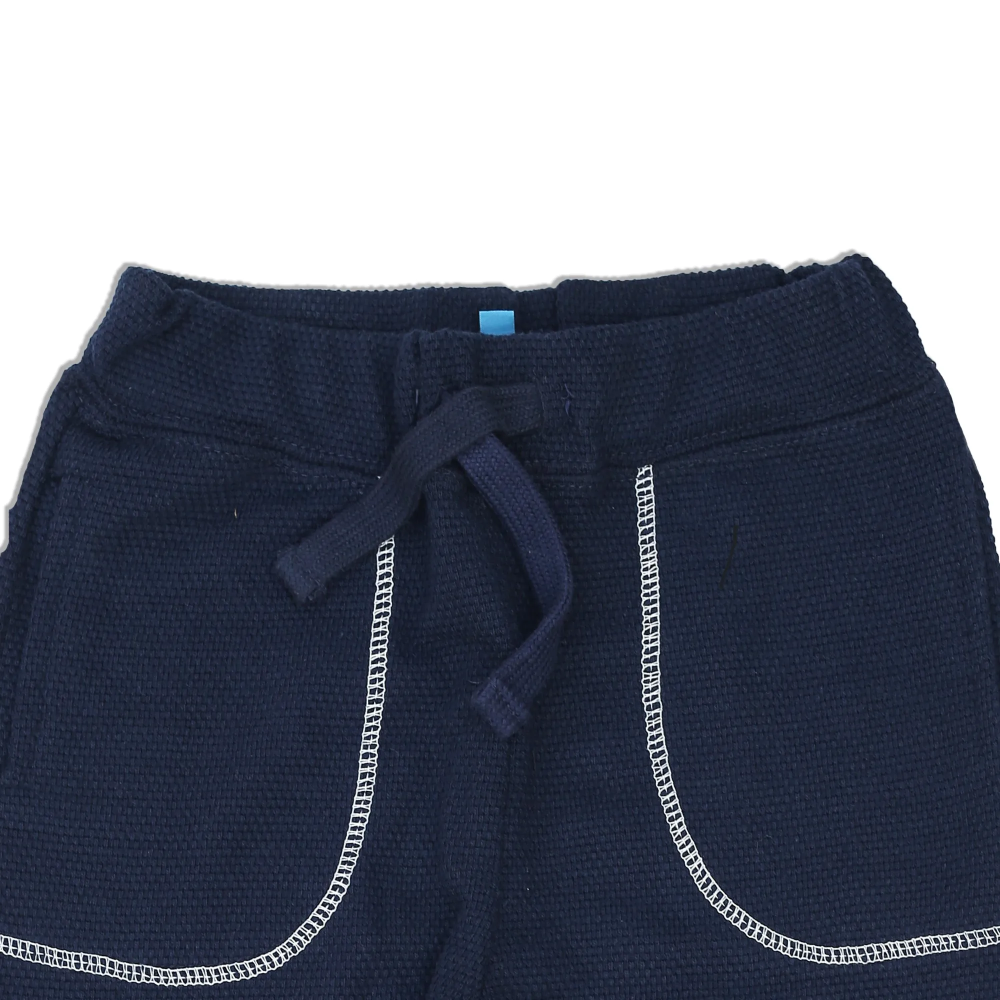 HB - Kids 'Navy' Elasticated Drasting With Pockets Terry Jogger Trousers HB1198