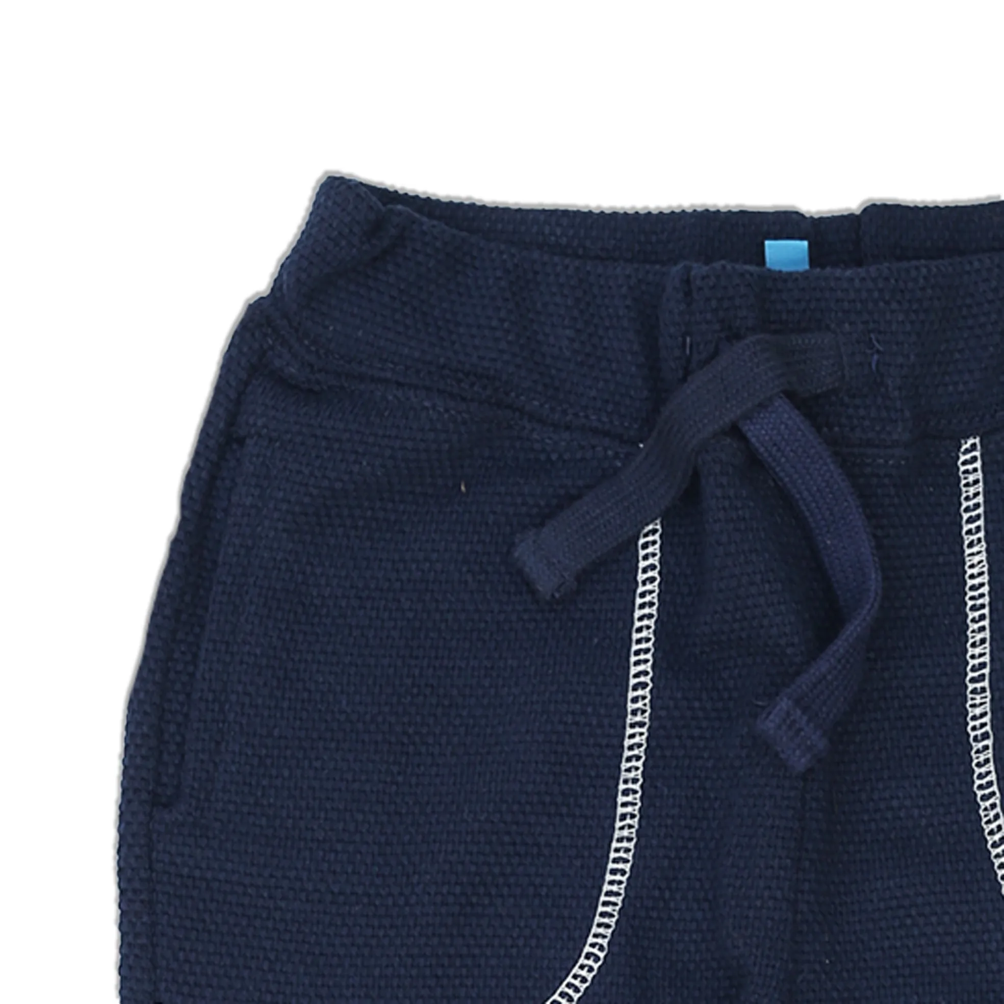 HB - Kids 'Navy' Elasticated Drasting With Pockets Terry Jogger Trousers HB1198