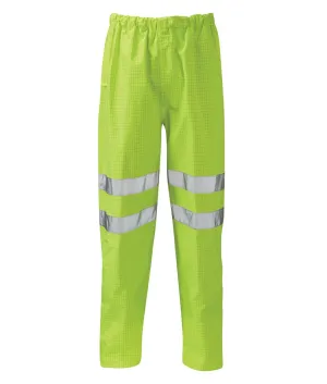 Hi Vis Yellow Flame Retardant Over Trousers - FUJI