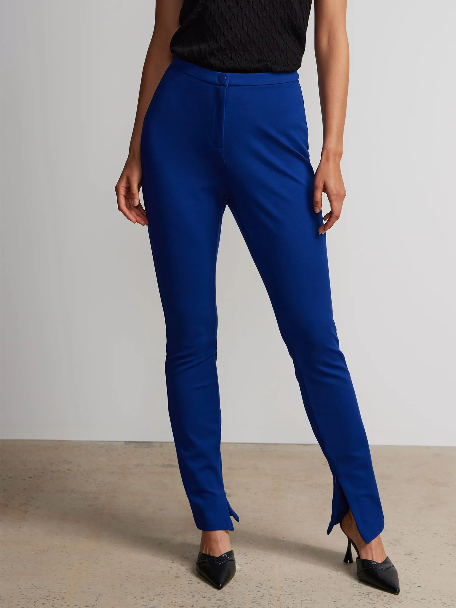 High Rise Slit Pants