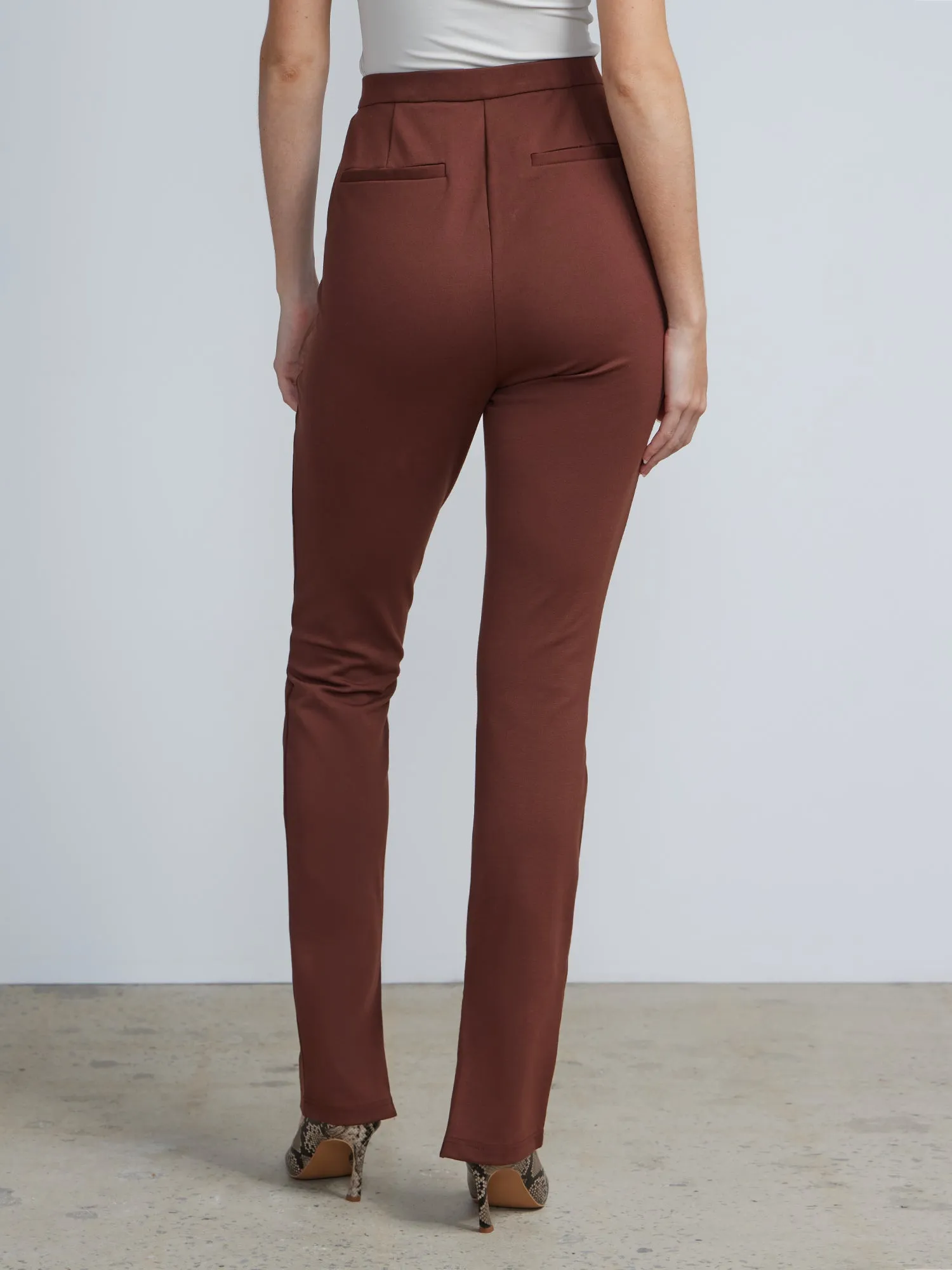 High Rise Slit Pants