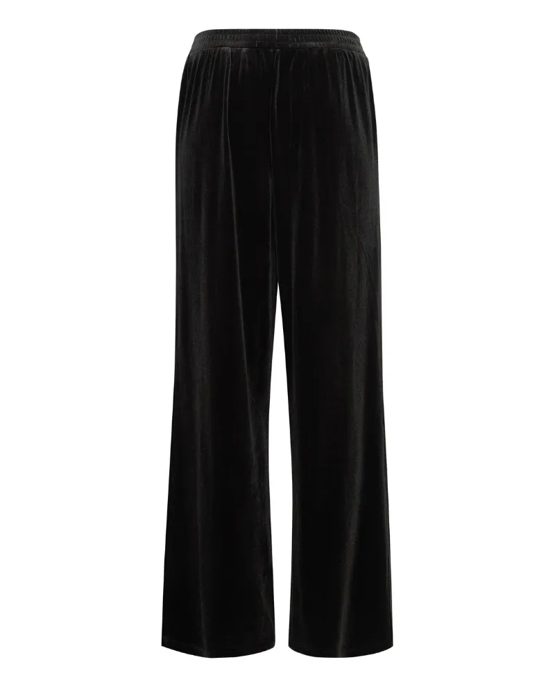 Ichi Lavanny Black Velvet Trousers