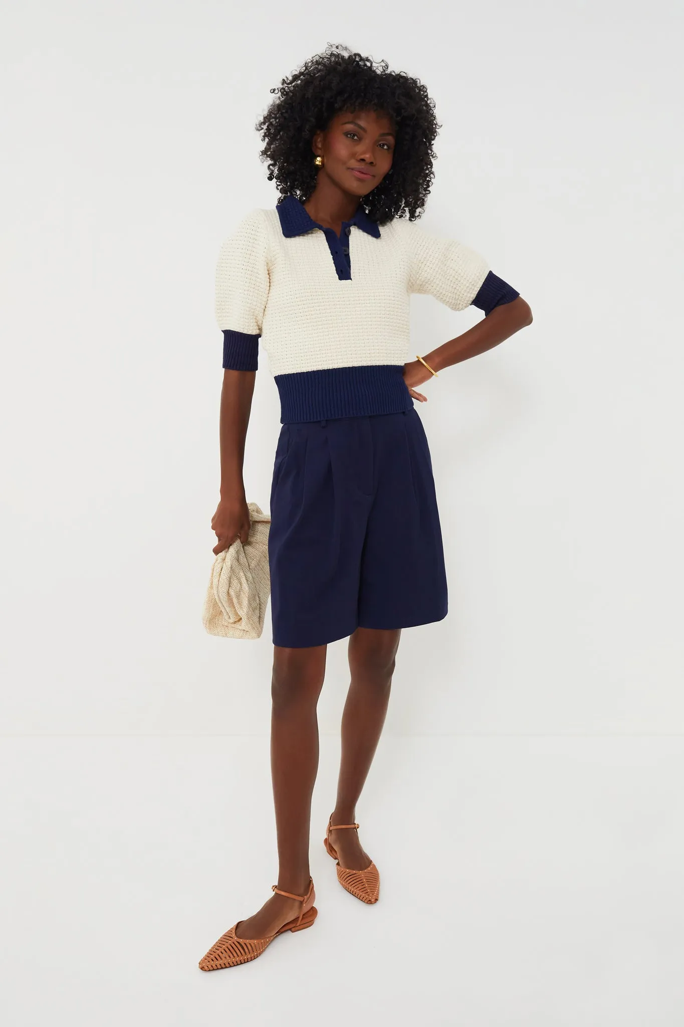 Ivory and Navy Altea Sweater