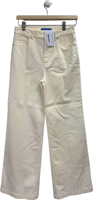 J.McLaughlin Cream Straight Leg Trousers UK 8