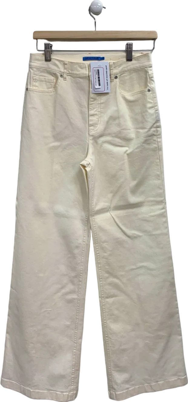 J.McLaughlin Cream Straight Leg Trousers UK 8