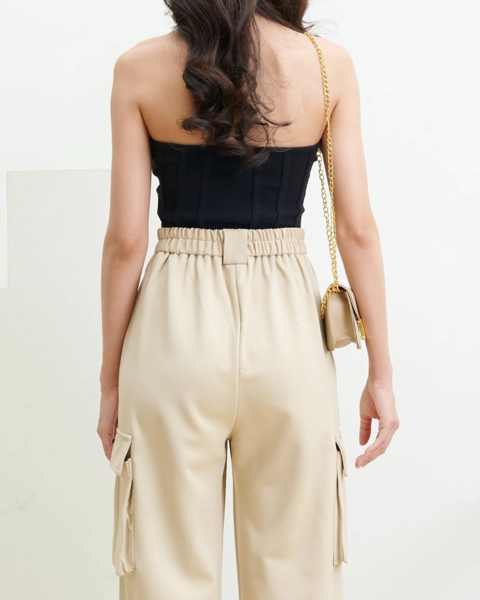 Korean Baggy High Waist Cargo Pants