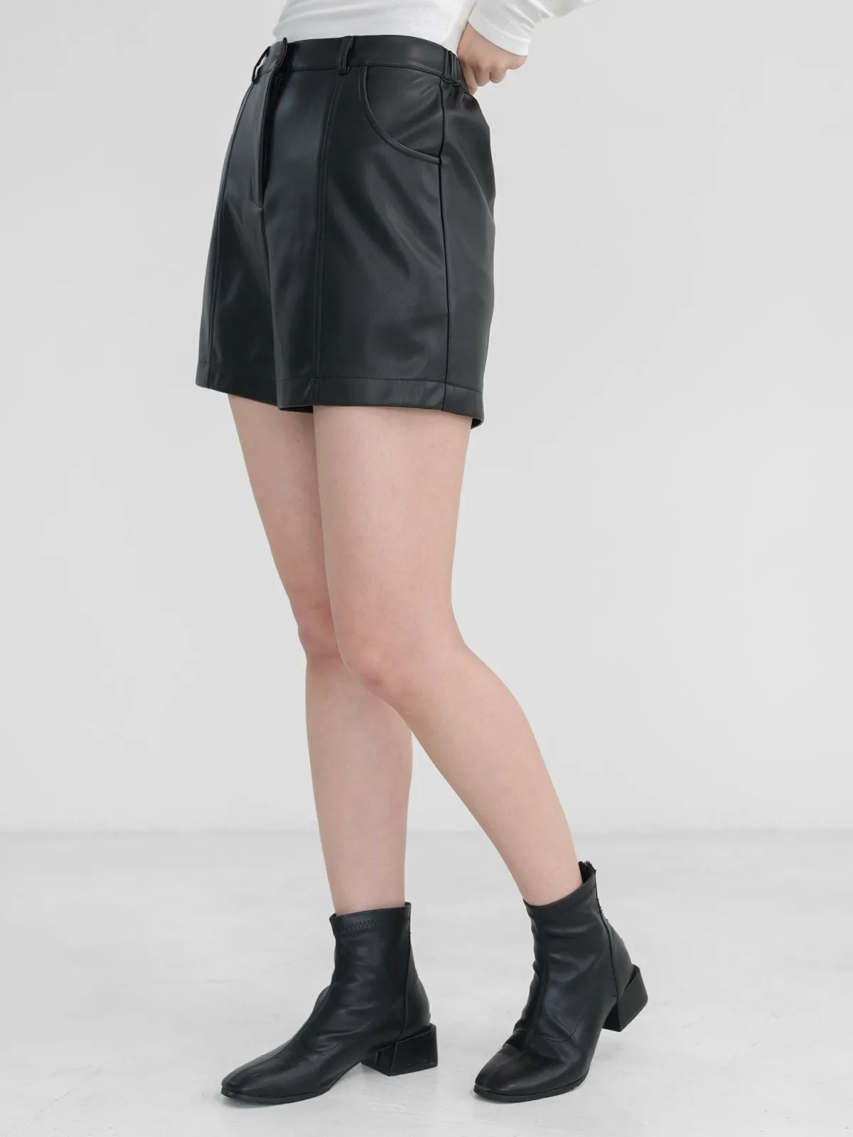 Leanna Leather Shorts