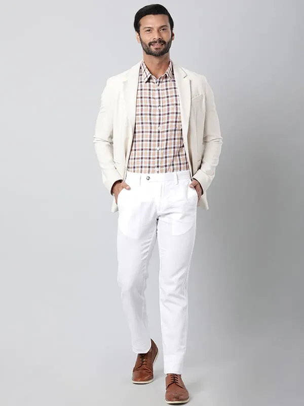 Men Brooklyn Fit Linen Blend Trouser