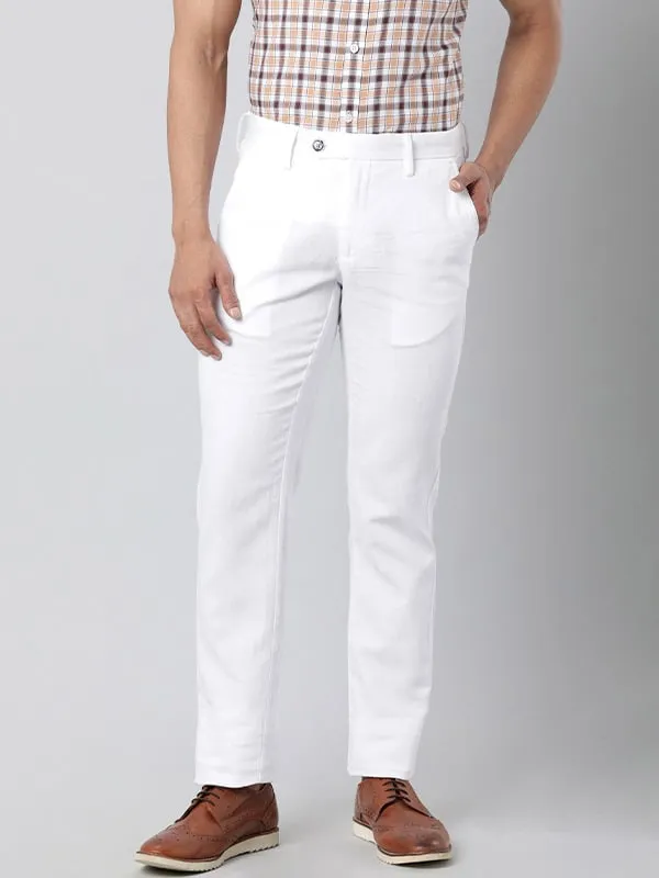 Men Brooklyn Fit Linen Blend Trouser