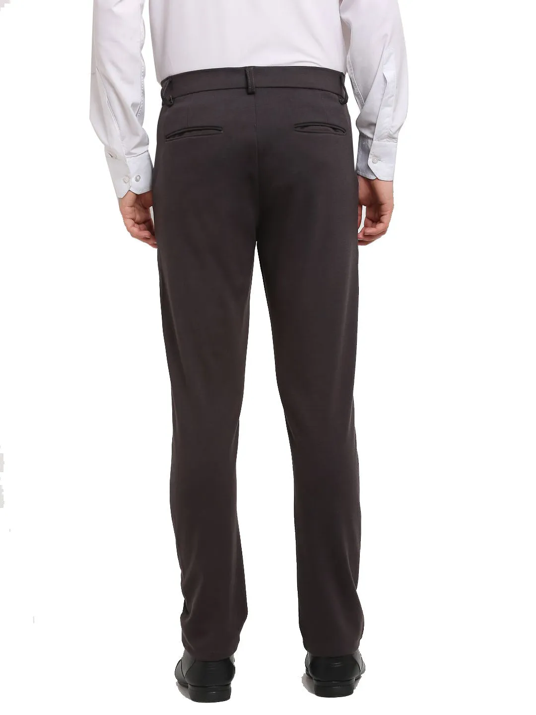 Men's Brown 4-Way Lycra Tapered Fit Trousers ( FGP 269Brown ) - Jainish