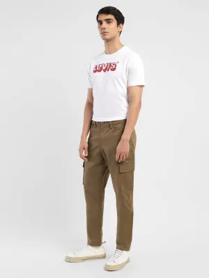 Men's Brown Loose Fit Cargo