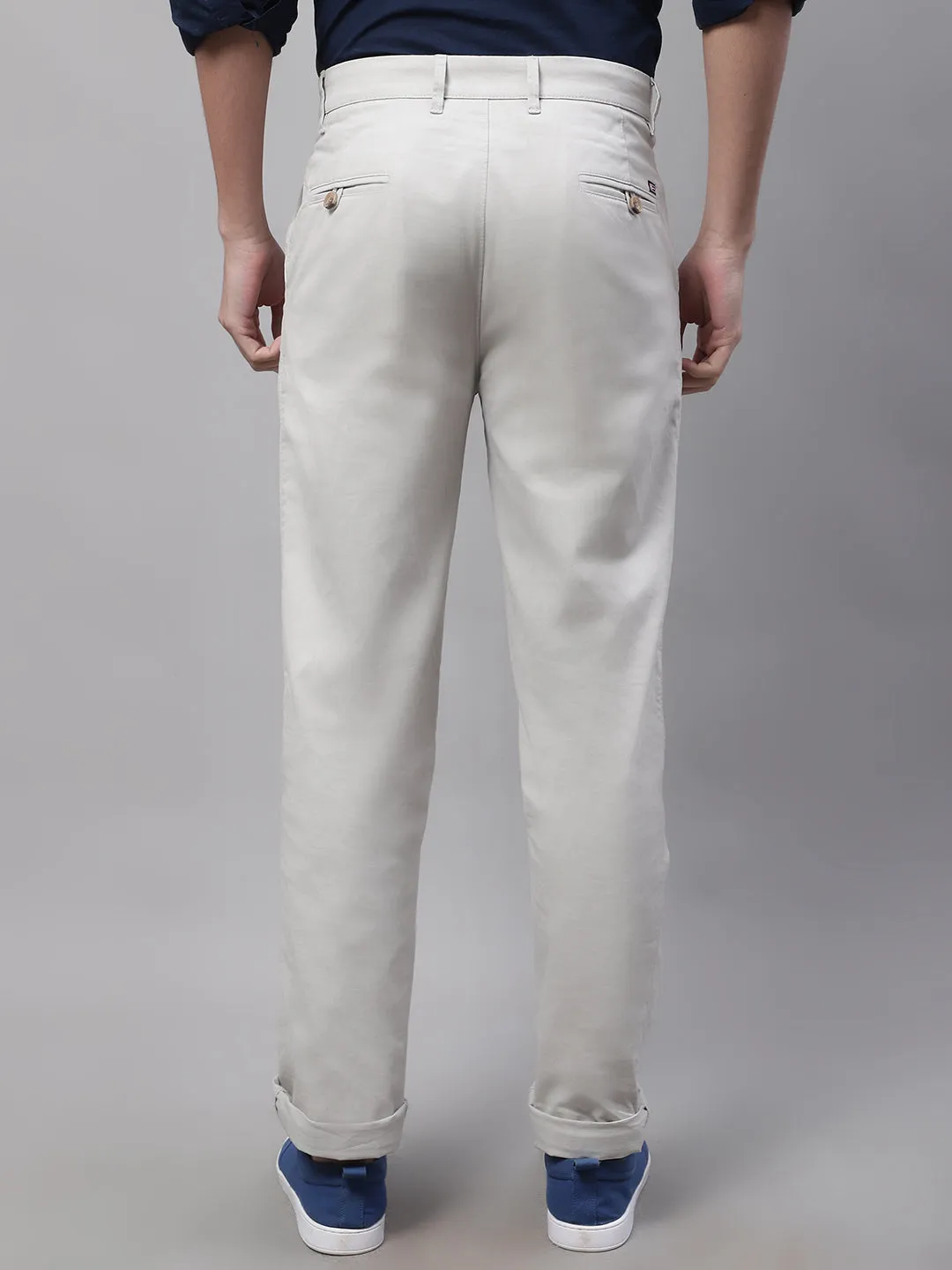 Men's Casual Pleated front Ivory  Trousers